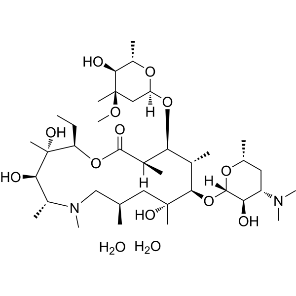 Azithromycin hydrate Estructura química