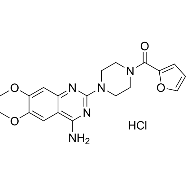 Prazosin hydrochloride Estructura química