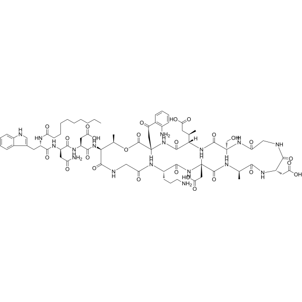 Daptomycin Chemical Structure