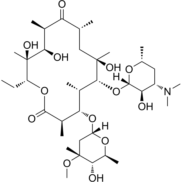 Erythromycin Estructura química