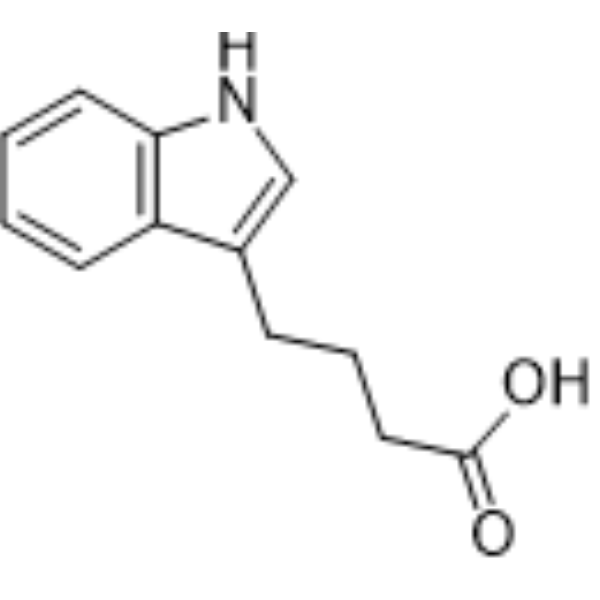 Indole-3-butyric acid Estructura química